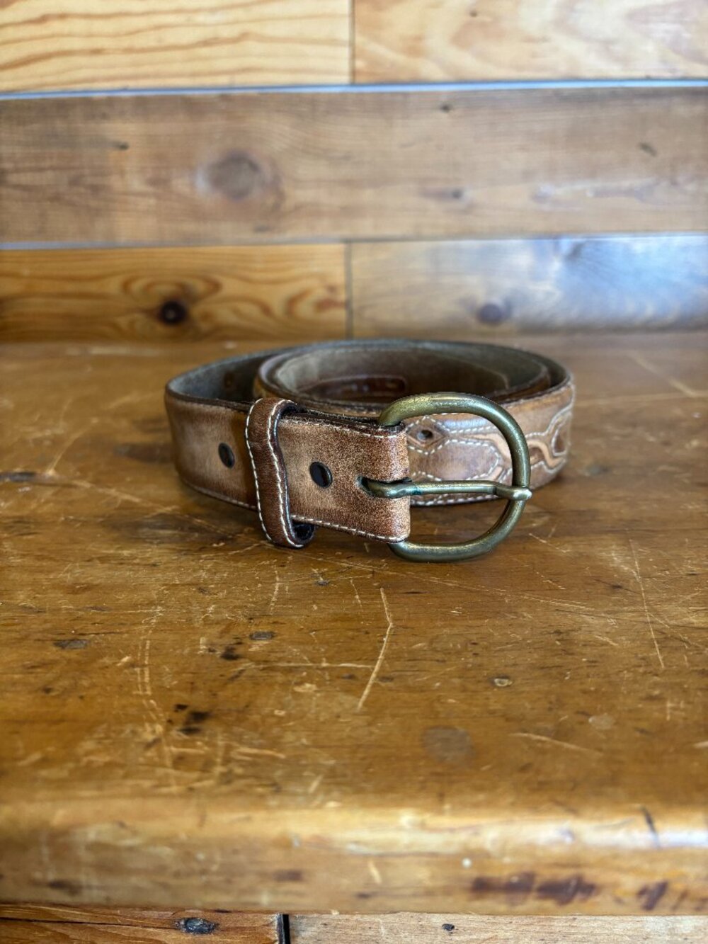 Men's Leather Belt by Justin Boots 38"